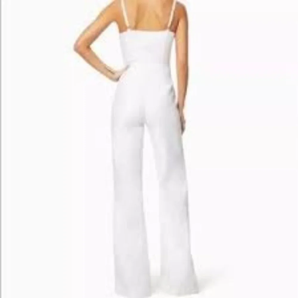 Ramy Brook Noel cutout jumpsuit spaghetti strap linen jumpsuit Sz. 2 - Picture 8 of 8